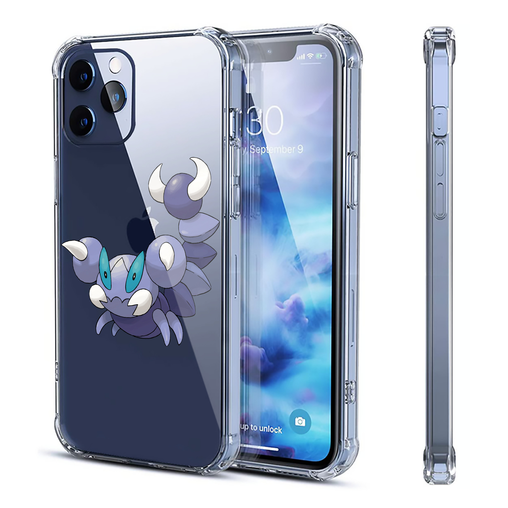（画像用） ポケットモンスター Pokémon 【iPhone 12シリーズ対応】透明スマホケース（クリアソフトケース）